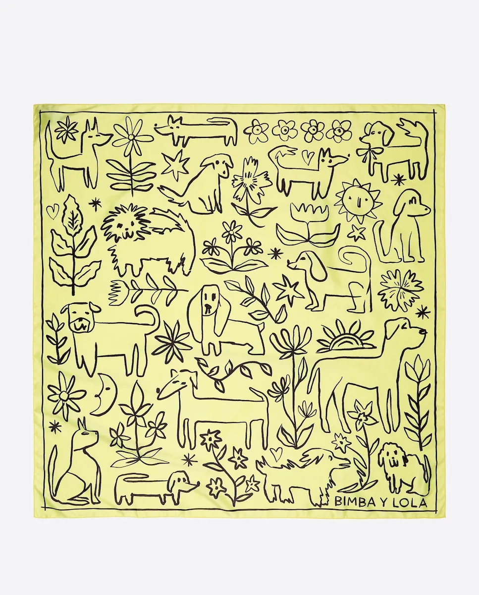 Женский квадратный платок с принтом собак Bimba y Lola, желтый
Женский квадратный платок с принтом собак Bimba y Lola, желтый