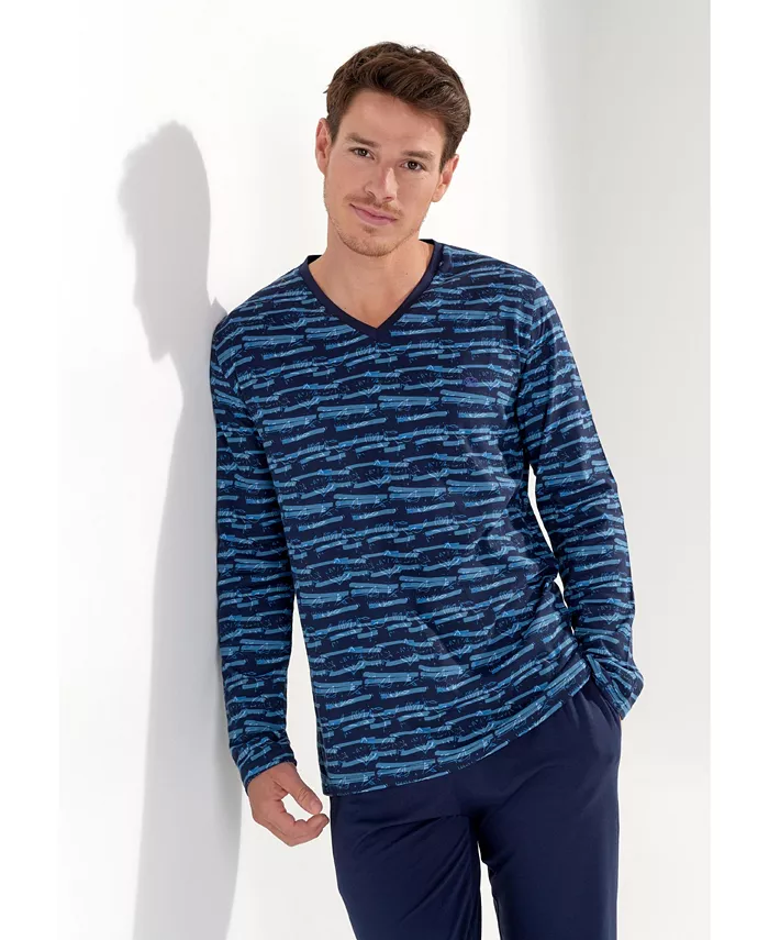 Мужская пижама Tenerife Long HOM USA, синий
Мужская пижама Tenerife Long HOM USA, синий