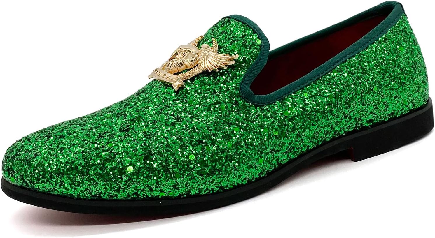 Мужские блестящие лоферы CMM, блестящие туфли-слипоны, роскошные сверкающие лоферы с заклепками, зеленый
Мужские блестящие лоферы CMM, блестящие туфли-слипоны, роскошные сверкающие лоферы с заклепками, зеленый