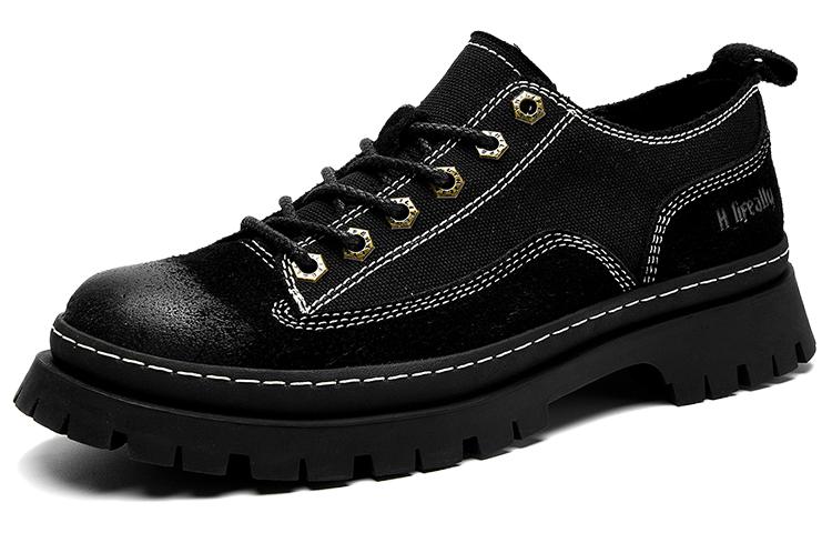 Мужские повседневные туфли HLA низкие черно-коричневые 
Мужские повседневные туфли HLA низкие черно-коричневые