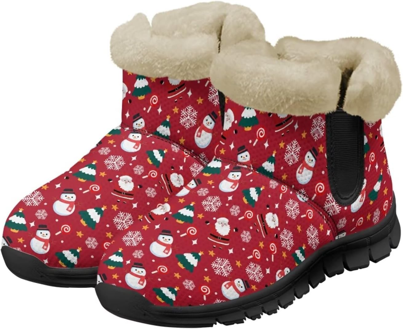Зимние ботинки для женщин и мужчин с меховой подкладкой, противоскользящие, удобные, теплые, зимние ботинки Noprintge, Snowman Santa Tree Snowflake
Зимние ботинки для женщин и мужчин с меховой подкладкой, противоскользящие, удобные, теплые, зимние ботинки Noprintge, Snowman Santa Tree Snowflake