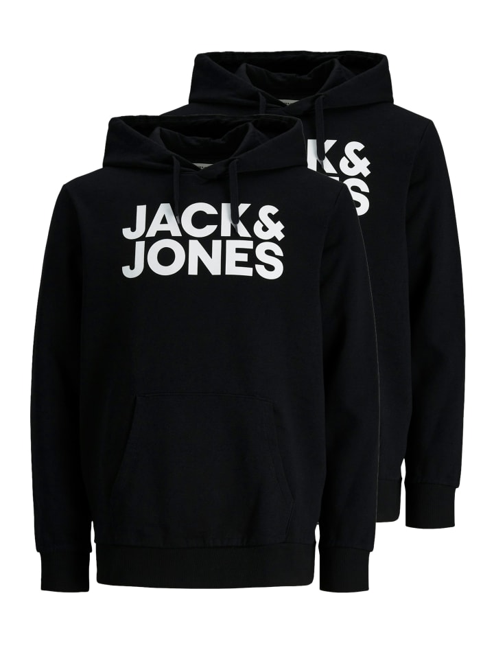 Толстовка Jack & Jones, черный/белый 
Толстовка Jack & Jones, черный/белый