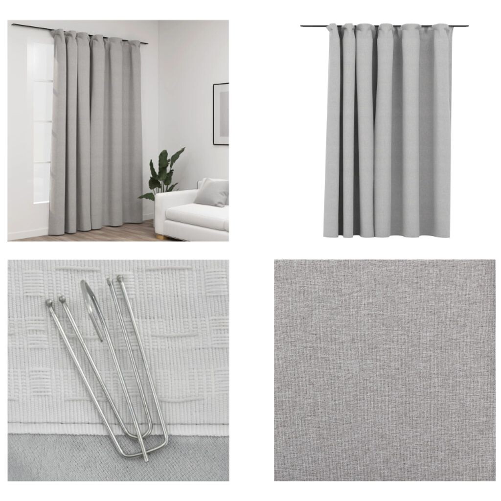 VidaXL Плотная штора с крючками Linen Look Grey 290x245 см - Шторы - Шторы - Шторы с металлическими люверсами - Шторы с металлическими люверсами, серый
VidaXL Плотная штора с крючками Linen Look Grey 290x245 см - Шторы - Шторы - Шторы с металлическими люверсами - Шторы с металлическими люверсами, серый