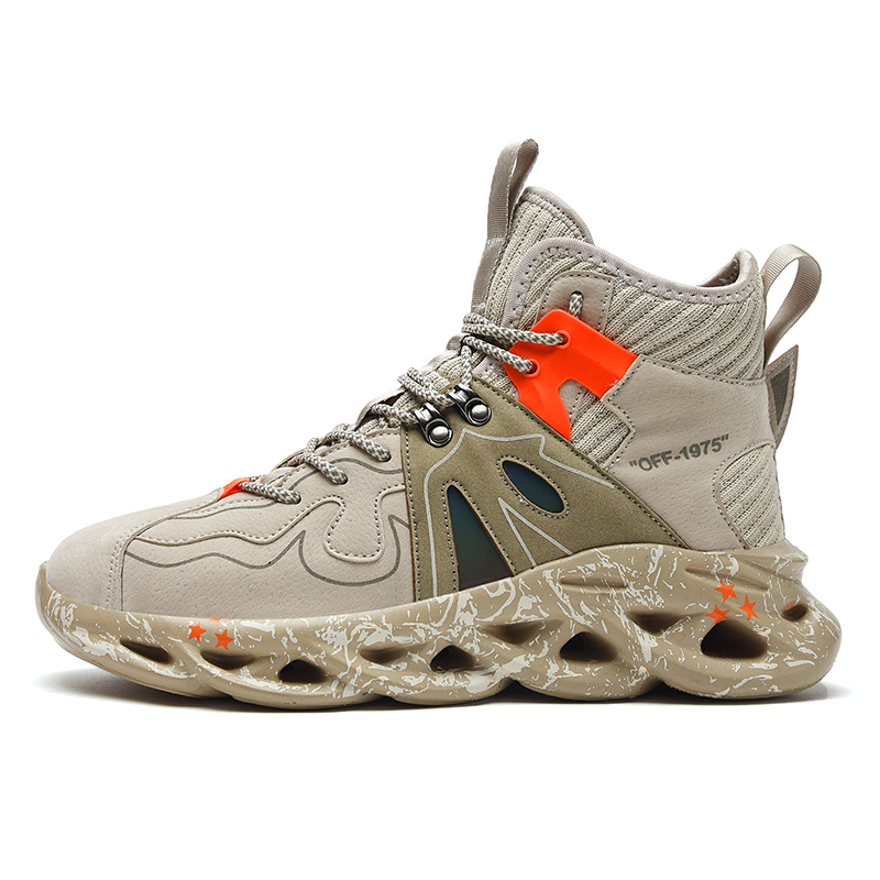 CAMOSI Амортизирующие противоскользящие и износостойкие высокие повседневные кроссовки мужские бежевые, цвет Beige 
CAMOSI Амортизирующие противоскользящие и износостойкие высокие повседневные кроссовки мужские бежевые, цвет Beige