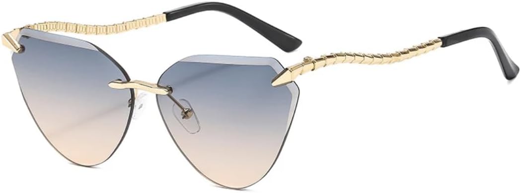 Роскошные стильные женские солнцезащитные очки без оправы «кошачий глаз» с металлическим цоколем, модные мужские очки для путешествий, в стиле панк, с защитой от УФ-излучения UV400 TVTBBVV, Gold Green Yellow
Роскошные стильные женские солнцезащитные очки без оправы «кошачий глаз» с металлическим цоколем, модные мужские очки для путешествий, в стиле панк, с защитой от УФ-излучения UV400 TVTBBVV, Gold Green Yellow