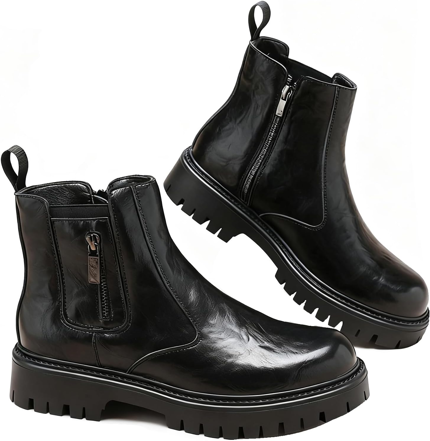 Мужские кожаные ботинки на платформе Chelsea со змейкой сбоку, модные, с закругленным носком, толстой подошвой, стиль мотоциклетных боевых ботинок, для повседневной носки, бизнеса, свадьбы, офиса и торжественных мероприятий Oxneuhg, черный
Мужские кожаные ботинки на платформе Chelsea со змейкой сбоку, модные, с закругленным носком, толстой подошвой, стиль мотоциклетных боевых ботинок, для повседневной носки, бизнеса, свадьбы, офиса и торжественных мероприятий Oxneuhg, черный