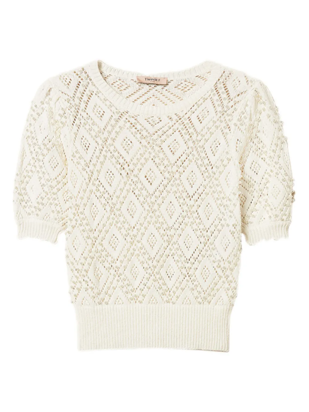 Топ с узором в ромб Twinset, белый
Топ с узором в ромб Twinset, белый