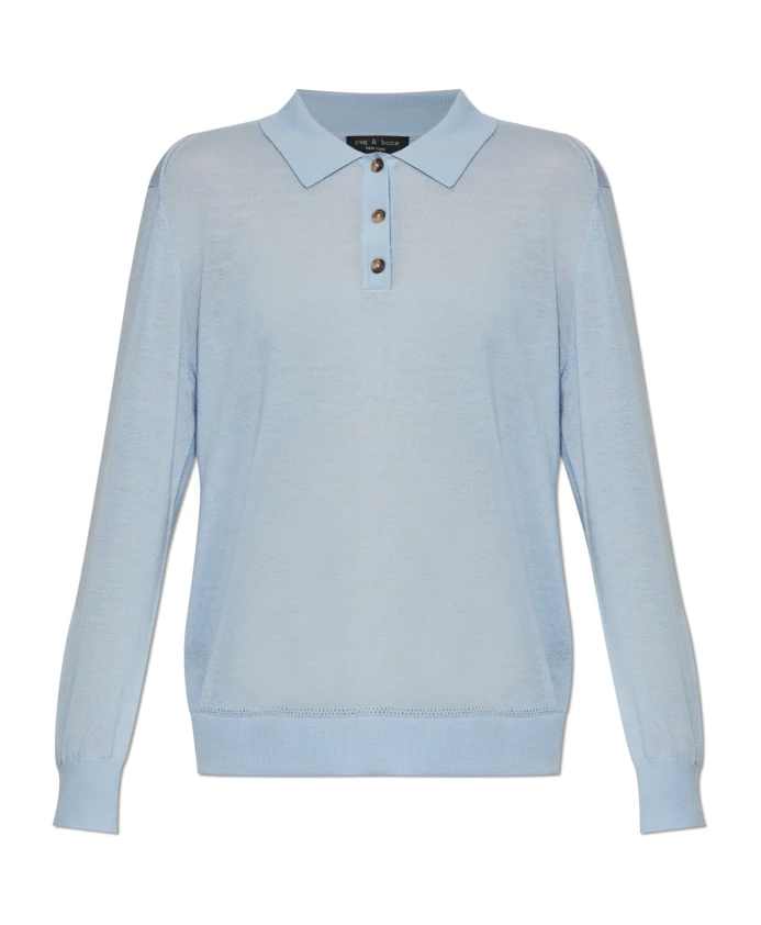 Кашемировая рубашка-поло с длинными рукавами Rag & Bone, синий
Кашемировая рубашка-поло с длинными рукавами Rag & Bone, синий