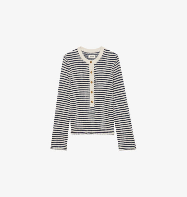 Джемпер из хлопковой смеси в полоску «Мандала» Zadig&Voltaire, цвет encre
Джемпер из хлопковой смеси в полоску «Мандала» Zadig&Voltaire, цвет encre