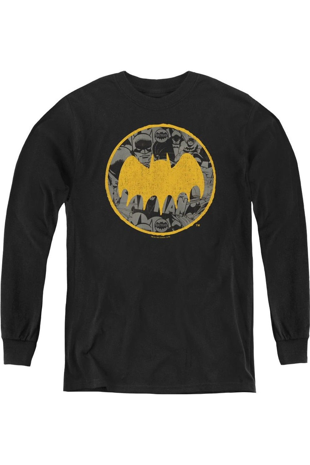 Футболка с длинным рукавом для подростков с коллажем из винтажных символов Batman Gildan, черный
Футболка с длинным рукавом для подростков с коллажем из винтажных символов Batman Gildan, черный
