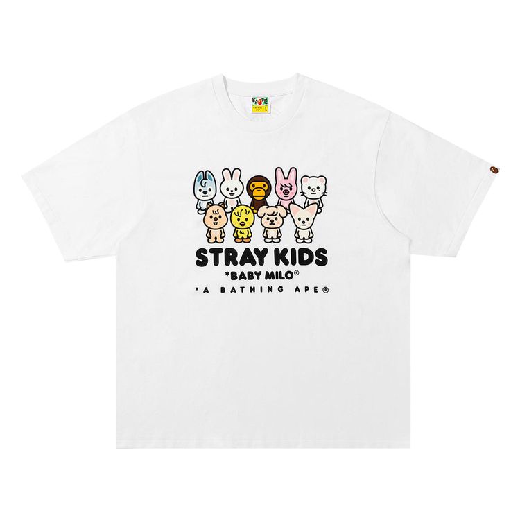 Футболка свободного кроя BAPE x Stray Kids Baby Milo with Skzoo Family, белый
Футболка свободного кроя BAPE x Stray Kids Baby Milo with Skzoo Family, белый