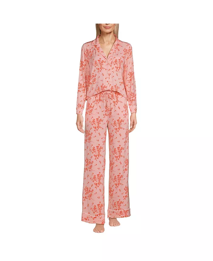 Женский охлаждающий комплект пижамы из 2 предметов - топ с длинными рукавами и брюки Lands' End, оранжевый
Женский охлаждающий комплект пижамы из 2 предметов - топ с длинными рукавами и брюки Lands' End, оранжевый