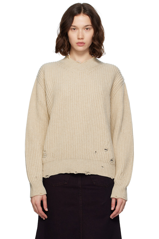 Шерстяной свитер Mm6 Maison Margiela, цвет nude
Шерстяной свитер Mm6 Maison Margiela, цвет nude