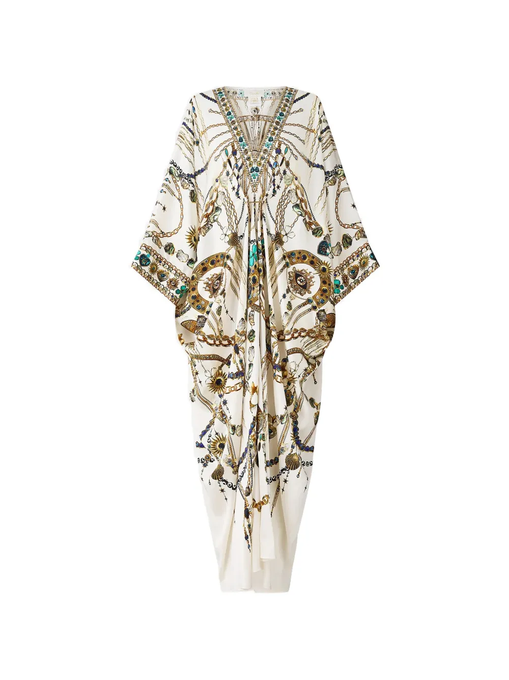 Макси-платье с принтом в виде цепей и v-образным вырезом Camilla, белый
Макси-платье с принтом в виде цепей и v-образным вырезом Camilla, белый