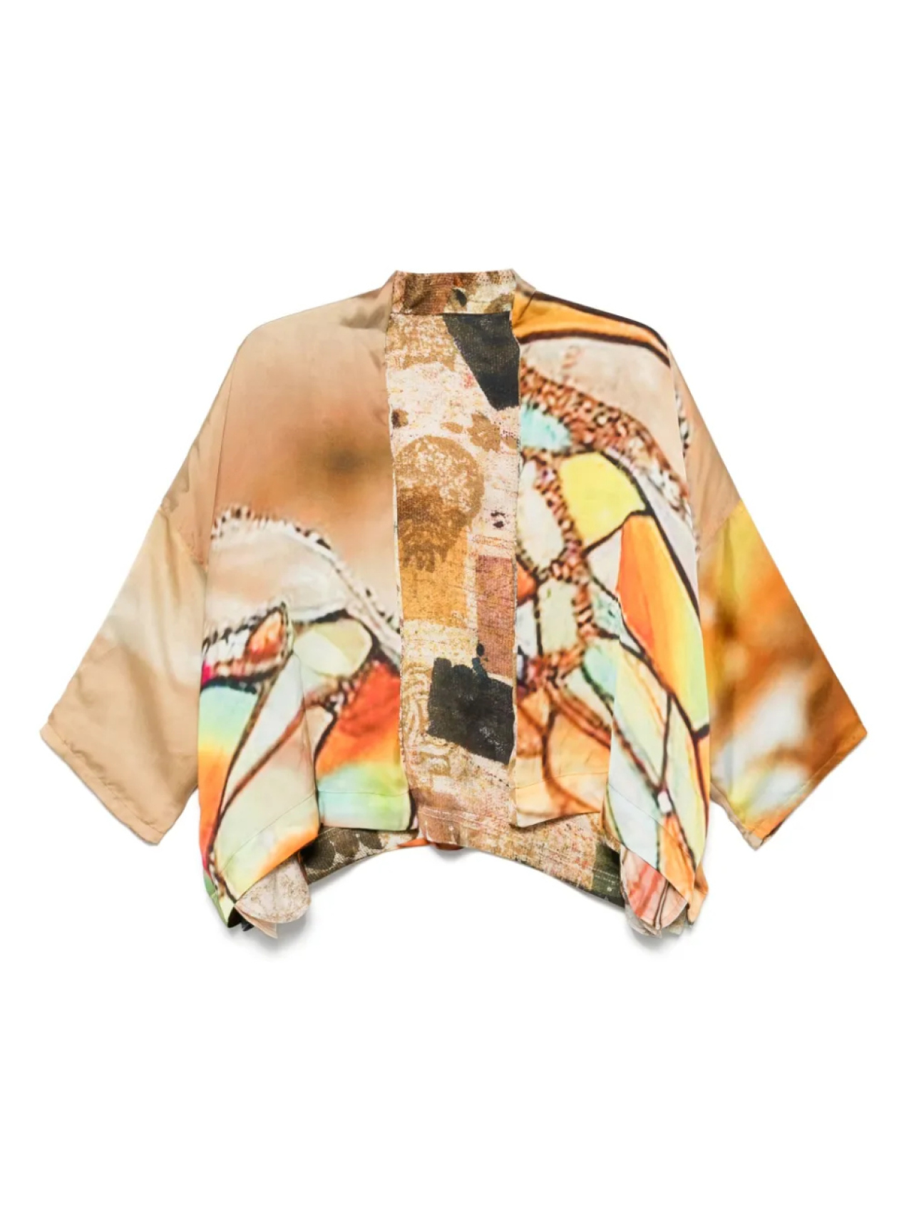 Куртка с абстрактным принтом YAVI, оранжевый 
Куртка с абстрактным принтом YAVI, оранжевый