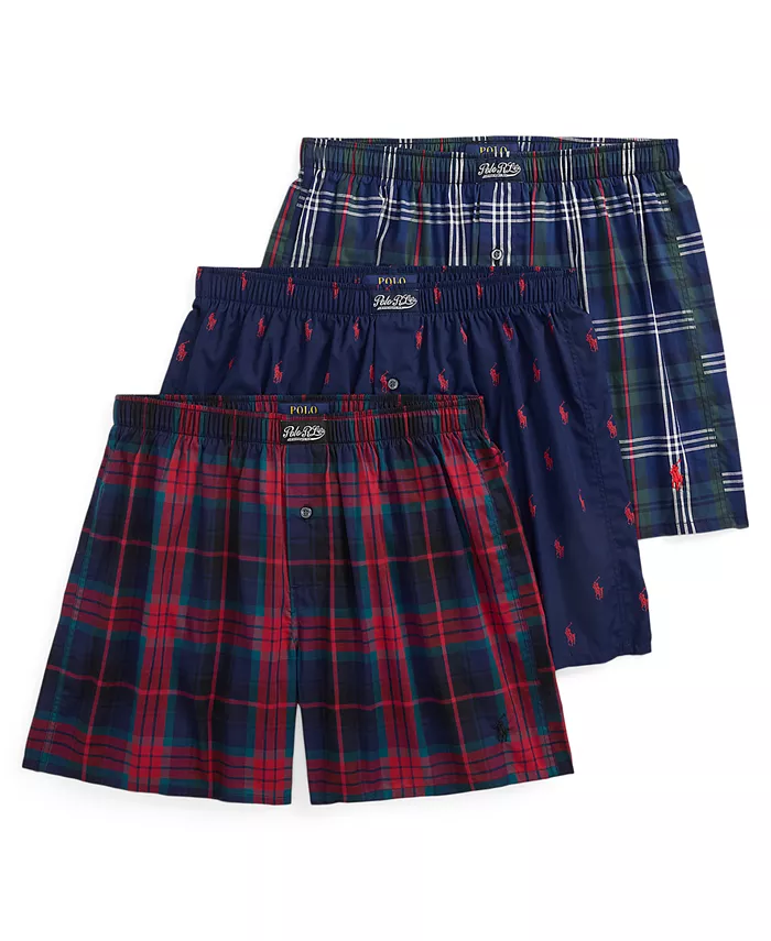 Мужской подарочный набор на праздники: 3 боксера с плетеной тканью и застежкой на одну пуговицу Polo Ralph Lauren
Мужской подарочный набор на праздники: 3 боксера с плетеной тканью и застежкой на одну пуговицу Polo Ralph Lauren