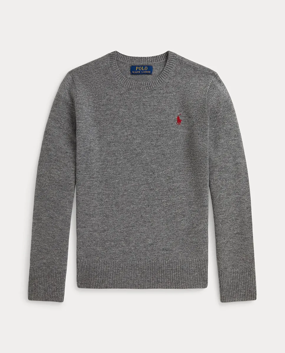 Унисекс свитер из шерсти с круглым вырезом Polo Ralph Lauren, серый
Унисекс свитер из шерсти с круглым вырезом Polo Ralph Lauren, серый