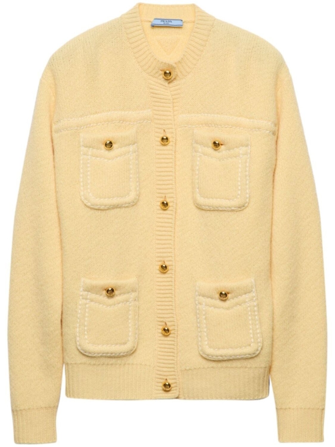 Prada кашемировый кардиган с множеством карманов, желтый
Prada кашемировый кардиган с множеством карманов, желтый