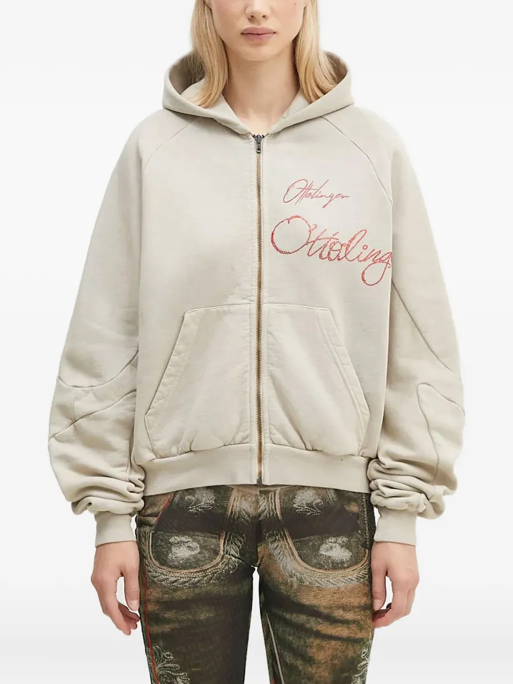 Толстовка на молнии с вышивкой Ottolinger, нейтральный
Толстовка на молнии с вышивкой Ottolinger, нейтральный