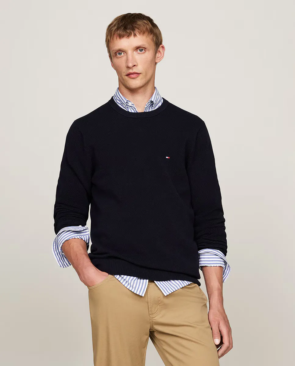 Структурированный мужской свитер Tommy Hilfiger, темно-синий
Структурированный мужской свитер Tommy Hilfiger, темно-синий