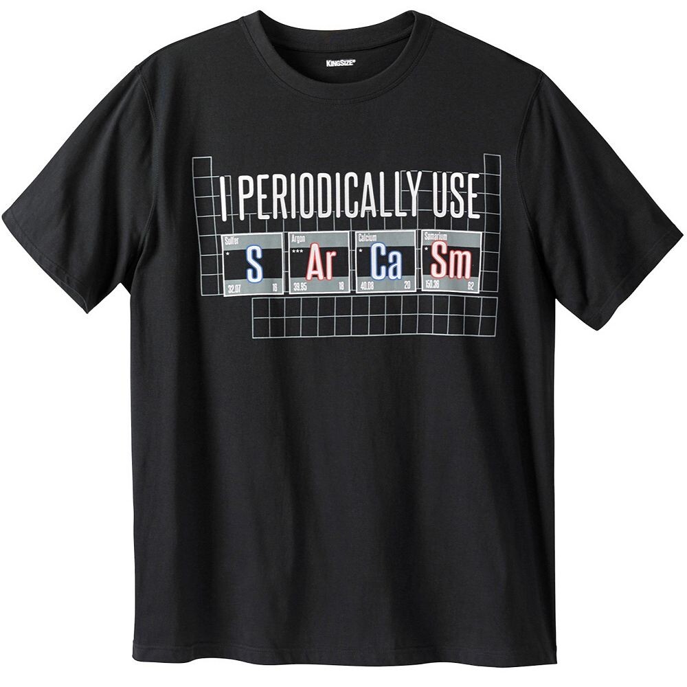 Мужская футболка с надписью Kingsize Big & Tall с рисунком KingSize, цвет Periodically
Мужская футболка с надписью Kingsize Big & Tall с рисунком KingSize, цвет Periodically