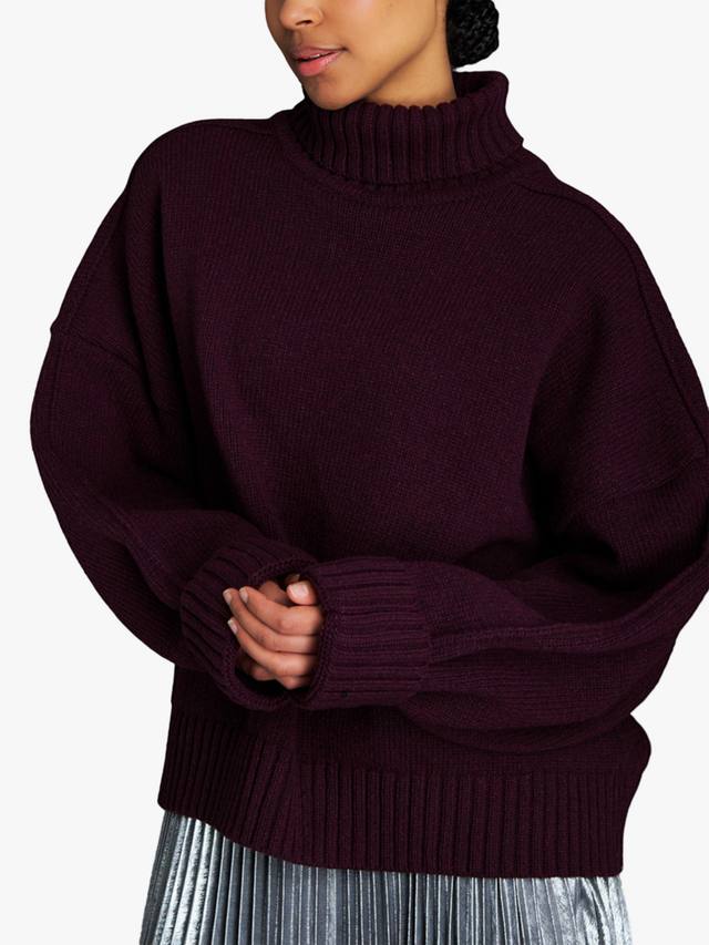 Эластичный водолазный свитер с высоким содержанием шерсти EAST 42ND, Fig
Эластичный водолазный свитер с высоким содержанием шерсти EAST 42ND, Fig