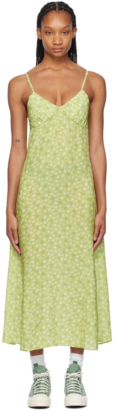 Платье макси с зелеными бретелями Maison Kitsune
Платье макси с зелеными бретелями Maison Kitsune