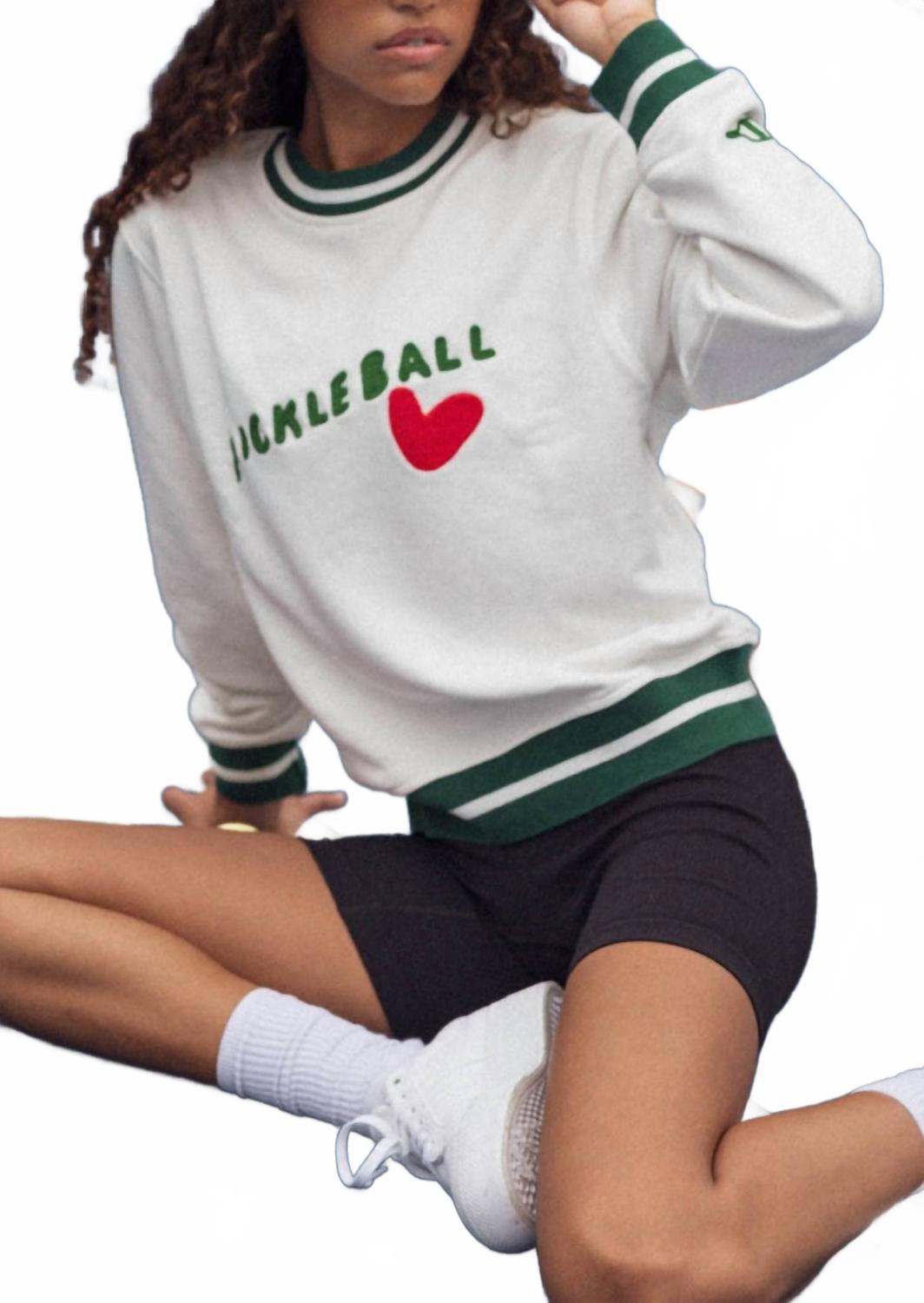 Свитшот для пиклбола с сердечком в цвете айвори Etta & East, слоновая кость
Свитшот для пиклбола с сердечком в цвете айвори Etta & East, слоновая кость