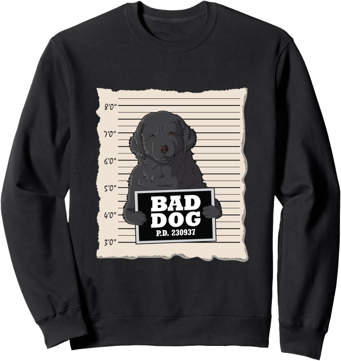 Толстовка с изображением собаки породы ньюфаундленд, предположительно, с фотографией преступника Bad Dog Mug Shot Newfoundland, черный
Толстовка с изображением собаки породы ньюфаундленд, предположительно, с фотографией преступника Bad Dog Mug Shot Newfoundland, черный
