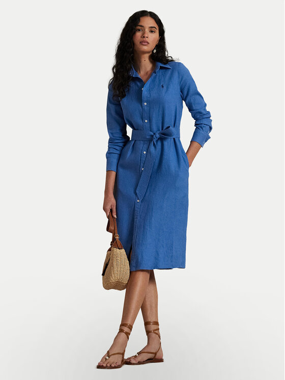 Платье-Рубашка стандартный крой 211943992004 Polo Ralph Lauren, синий
Платье-Рубашка стандартный крой 211943992004 Polo Ralph Lauren, синий