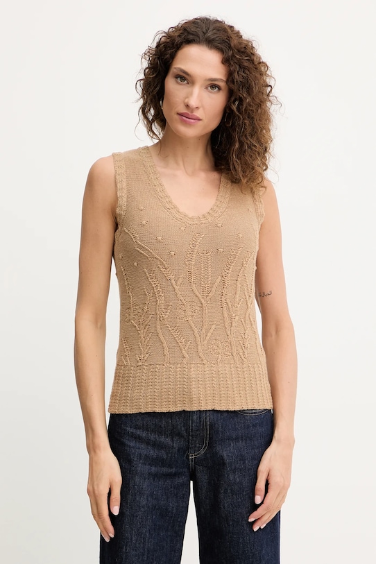 Жилет с шерстью Twinset, коричневый
Жилет с шерстью Twinset, коричневый