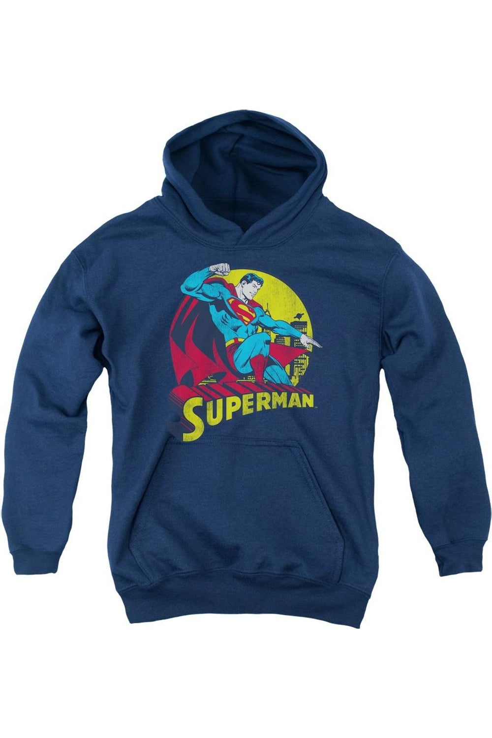 DC Comics Большая синяя молодежная толстовка с капюшоном Gildan
DC Comics Большая синяя молодежная толстовка с капюшоном Gildan