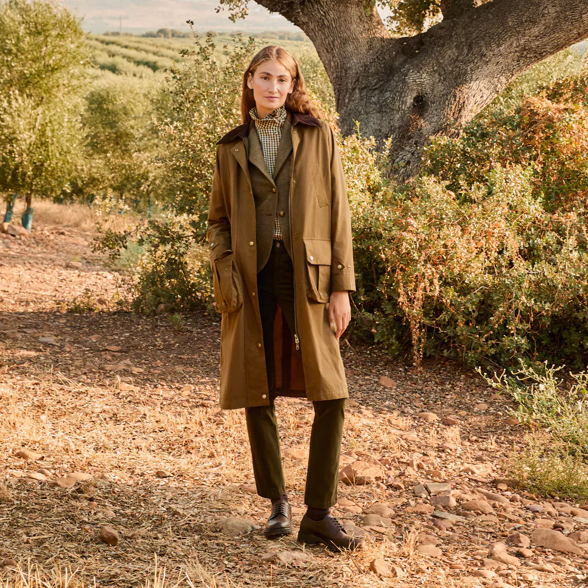 Женское длинное вощеное пальто Verhunt, коричневый
Женское длинное вощеное пальто Verhunt, коричневый