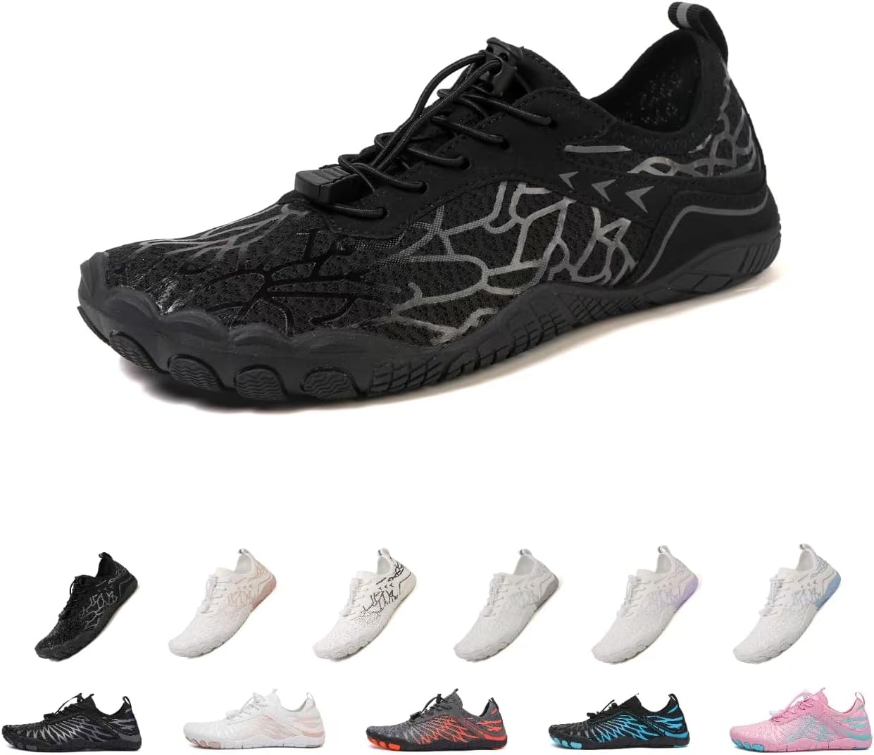 Женские кроссовки для походов босиком, женские и мужские кроссовки для походов, дышащая и нескользящая спортивная обувь для трейлраннинга, для серфинга и ходьбы по воде, с широким носком Kaeril, черный
Женские кроссовки для походов босиком, женские и мужские кроссовки для походов, дышащая и нескользящая спортивная обувь для трейлраннинга, для серфинга и ходьбы по воде, с широким носком Kaeril, черный