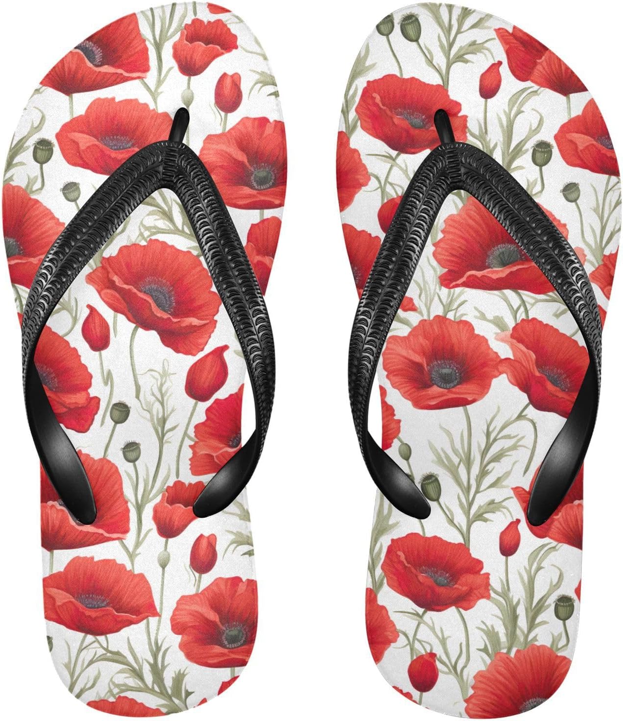 SPRIPORT Женские и мужские красные тонкие шлепанцы с цветами мака, удобные повседневные вьетнамки с амортизирующей стелькой, нескользящей резиновой подошвой, плоские сандалии для летней прогулки и пляжа
SPRIPORT Женские и мужские красные тонкие шлепанцы с цветами мака, удобные повседневные вьетнамки с амортизирующей стелькой, нескользящей резиновой подошвой, плоские сандалии для летней прогулки и пляжа