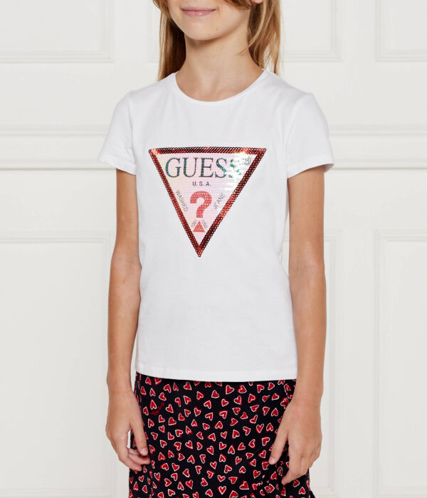 Футболка детская Guess с блестящим логотипом, белый
Футболка детская Guess с блестящим логотипом, белый