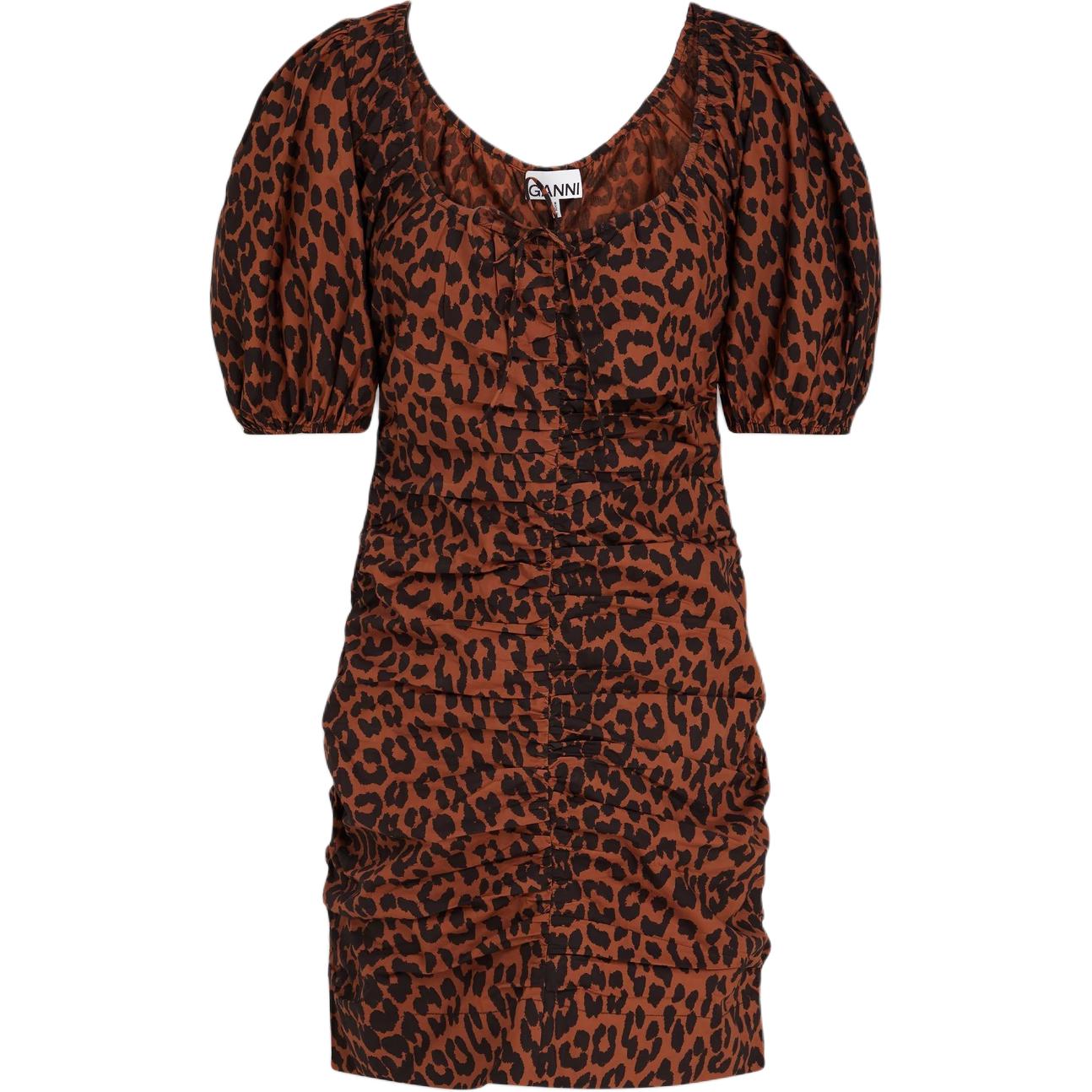 Женское платье с короткими рукавом коричневого цвета GANNI
Женское платье с короткими рукавом коричневого цвета GANNI