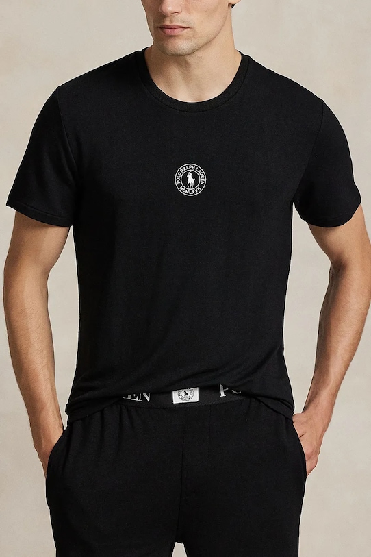 Хлопковая пижамная футболка Polo Ralph Lauren, черный
Хлопковая пижамная футболка Polo Ralph Lauren, черный