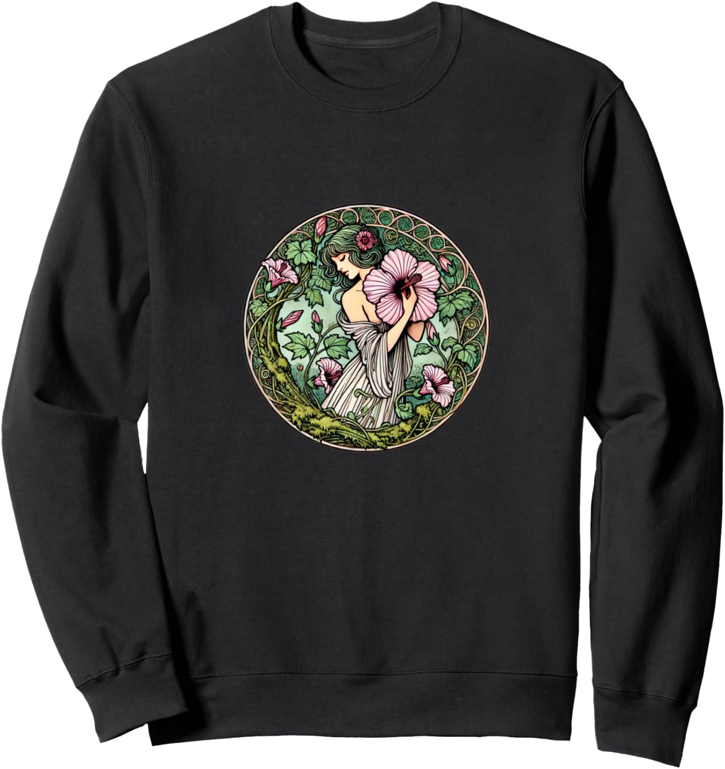 Толстовка с изображением богини-феи и розы Шарона, гибискуса Vintage Gardens Lovers Bubb, черный
Толстовка с изображением богини-феи и розы Шарона, гибискуса Vintage Gardens Lovers Bubb, черный