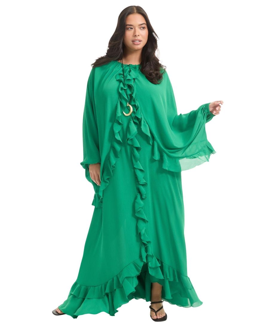 Женское длинное платье-накидка из шифона с оборками от June + Vie June & Vie, Pine green
Женское длинное платье-накидка из шифона с оборками от June + Vie June & Vie, Pine green