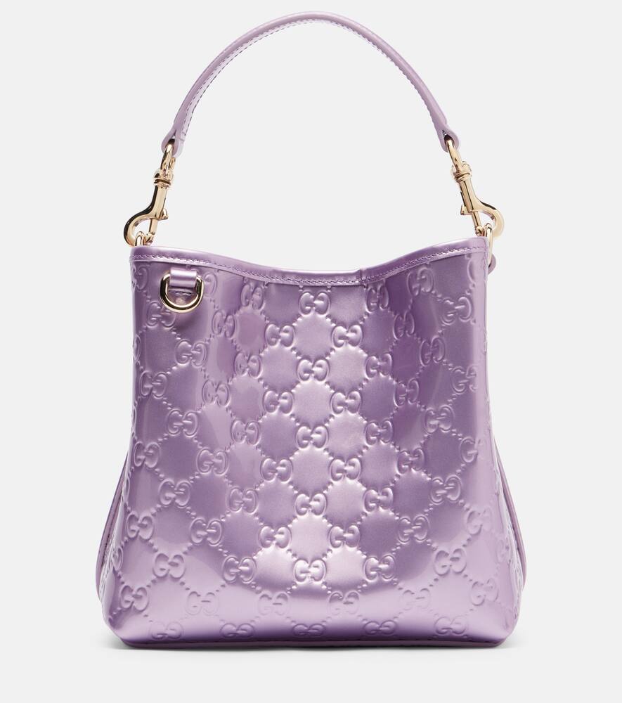 GG Emblem Medium кожаная металлизированная сумка-ведро Gucci, Lilac Haze/Lilac Haz
GG Emblem Medium кожаная металлизированная сумка-ведро Gucci, Lilac Haze/Lilac Haz