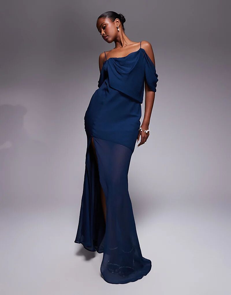 Длинное платье из шифона ASOS DESIGN с драпировкой спереди, темно-синего цвета
Длинное платье из шифона ASOS DESIGN с драпировкой спереди, темно-синего цвета