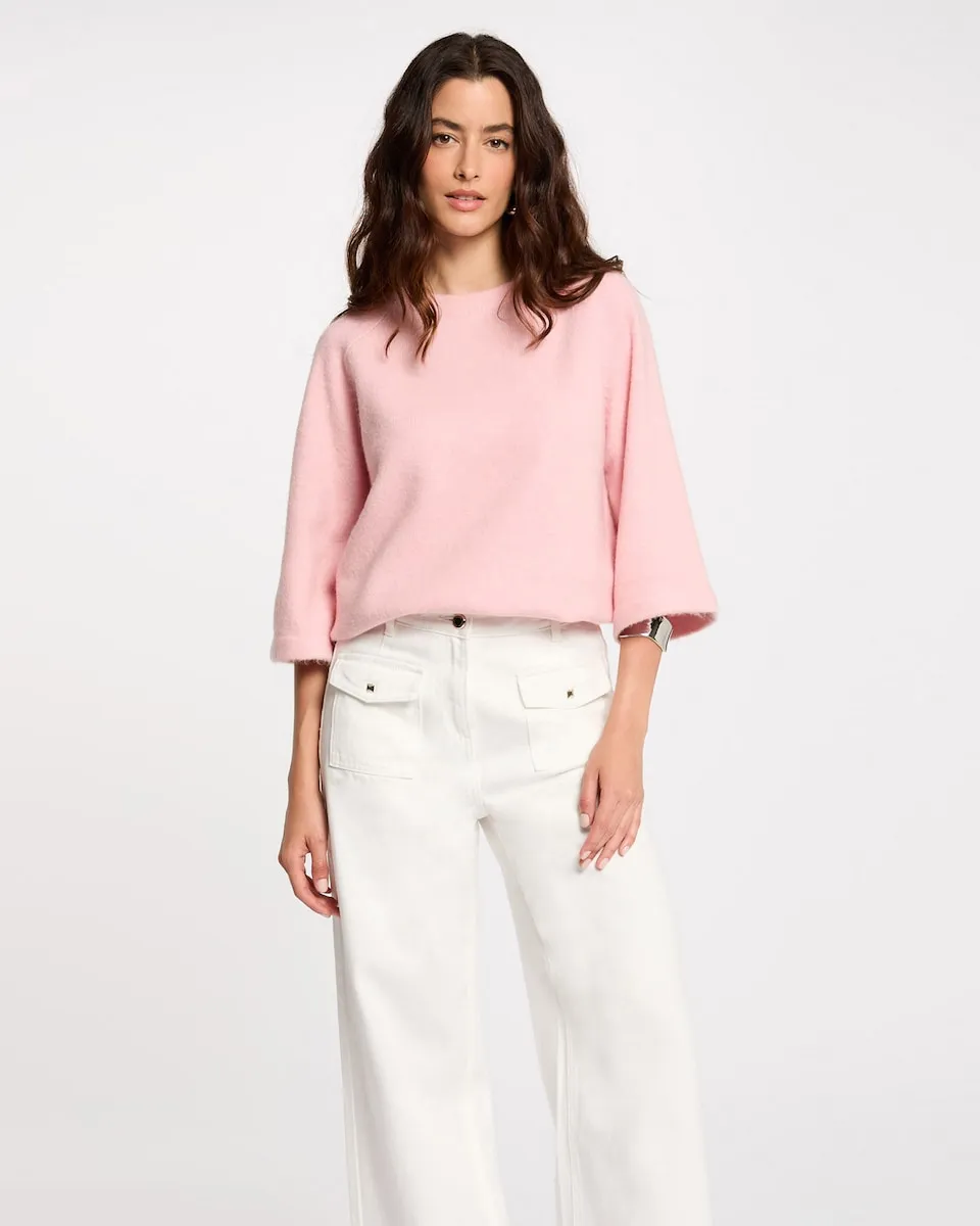 Женский джемпер большого размера с 3/4 рукавами Morgan, светло-розовый
Женский джемпер большого размера с 3/4 рукавами Morgan, светло-розовый