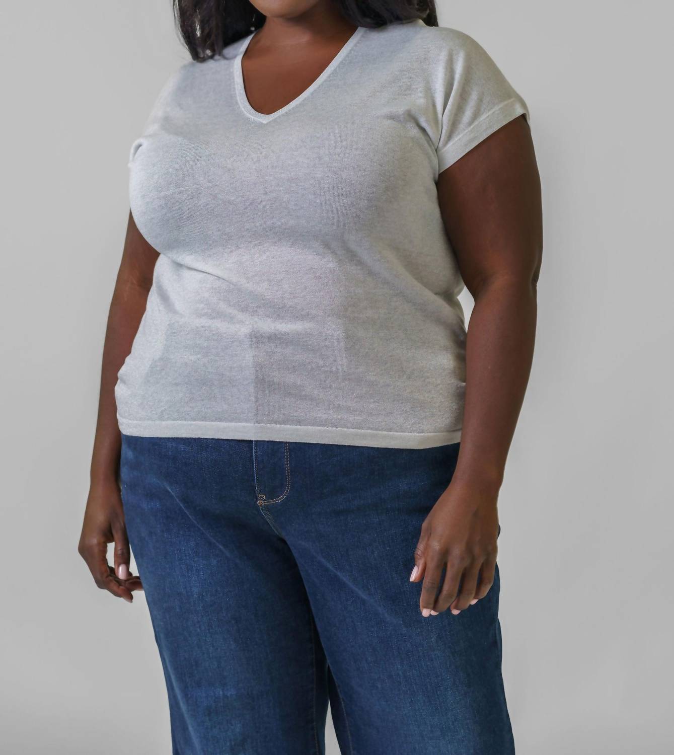 Шелковый топ с блестками из льна - плюс серый ESTHEME
Шелковый топ с блестками из льна - плюс серый ESTHEME