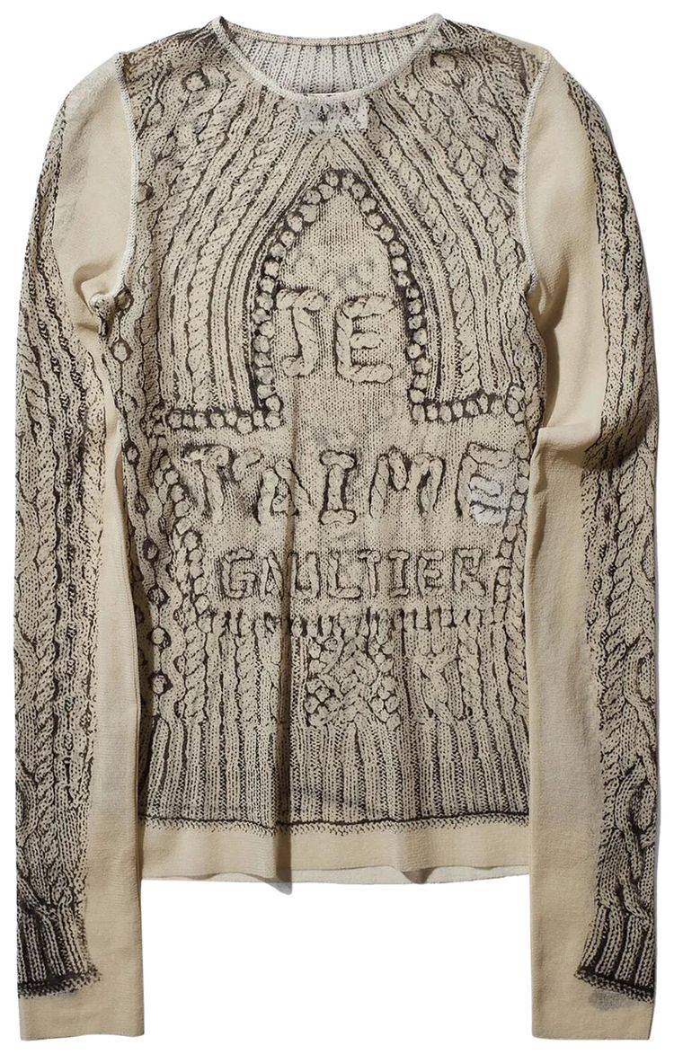 Джинсы Jean Paul Gaultier Pull Je T'aime Long-Sleeve Top 'Lightbeige/Black', загар
Джинсы Jean Paul Gaultier Pull Je T'aime Long-Sleeve Top 'Lightbeige/Black', загар