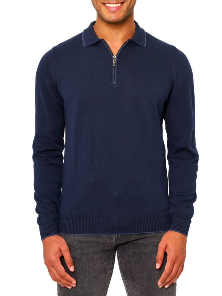 Свитер-поло с четвертью молнией Vellapais, темно-синий
Свитер-поло с четвертью молнией Vellapais, темно-синий