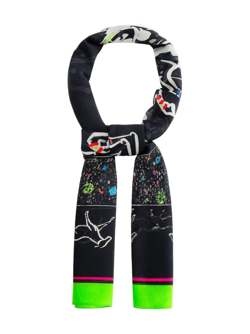 Шелковый шарф с конным принтом Shanghai Tang, черный
Шелковый шарф с конным принтом Shanghai Tang, черный