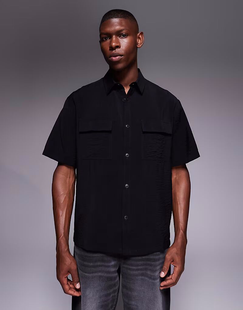 Рубашка свободного кроя черного цвета Asos Design
Рубашка свободного кроя черного цвета Asos Design