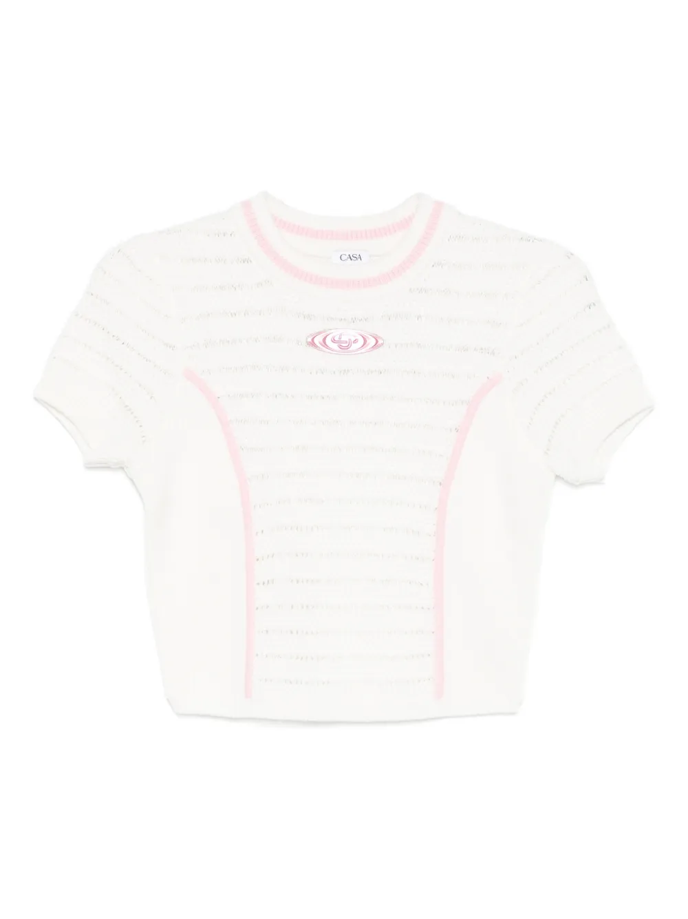 Трикотажный топ с отделкой Casablanca, белый
Трикотажный топ с отделкой Casablanca, белый