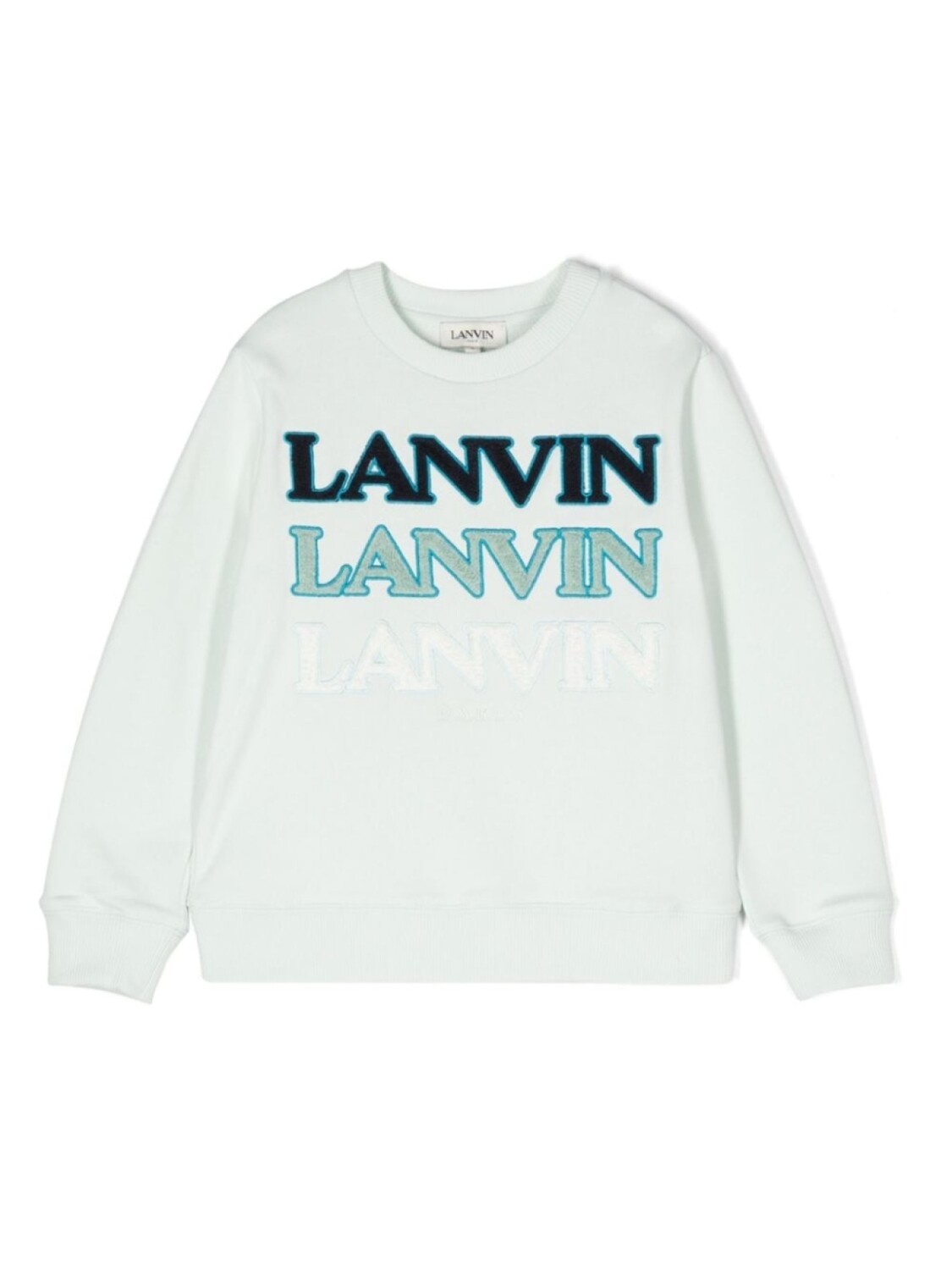 Толстовка с вышитым логотипом Lanvin Enfant, зеленый 
Толстовка с вышитым логотипом Lanvin Enfant, зеленый